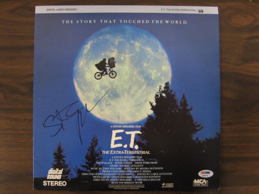 Steven Spielberg Signed E.T. Laser Disc Cover (PSA/DNA)  