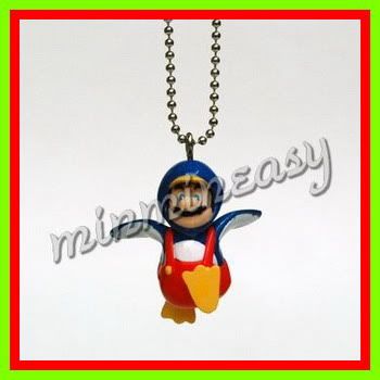 Nintendo Wii Tomy Super Mario Bros keychain figure x 8  