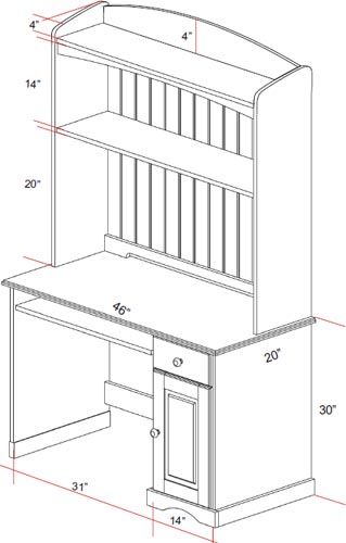 Computer Desk 100% Brazillian Pine   