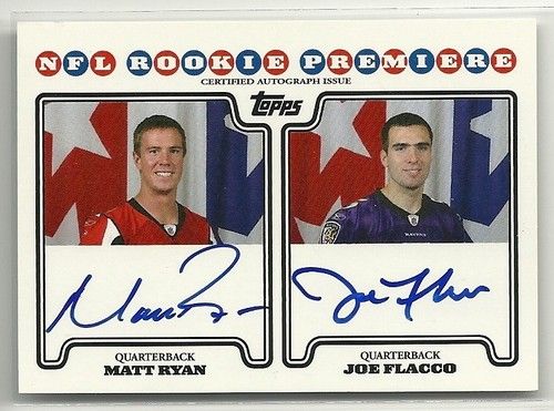   PREMIERE MATT RYAN , JOE FLACCO, HENNE, BROHM QUAD ROOKIE AUTO  