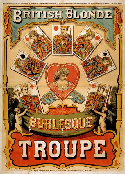 British Blonde Burlesque Troupe Playing Cards Posters  