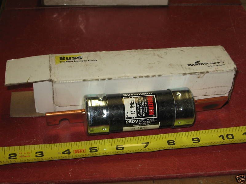 Cooper Bussmann FuseTron FRN R 125, 250V fuses NIB  