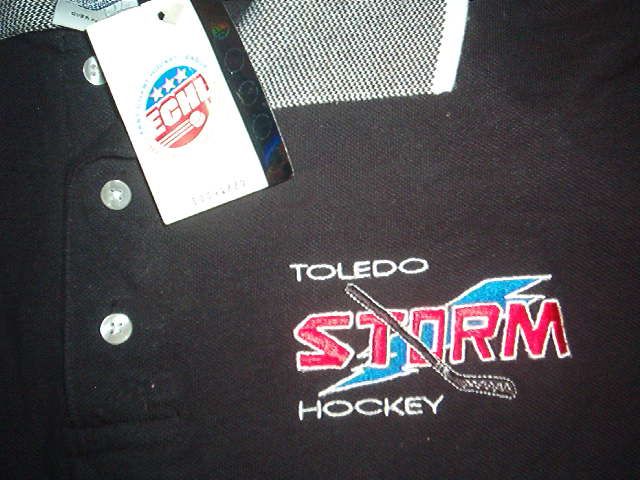 TOLEDO STORM POLO SHIRT vtg new old stock NOS w/ tags L  