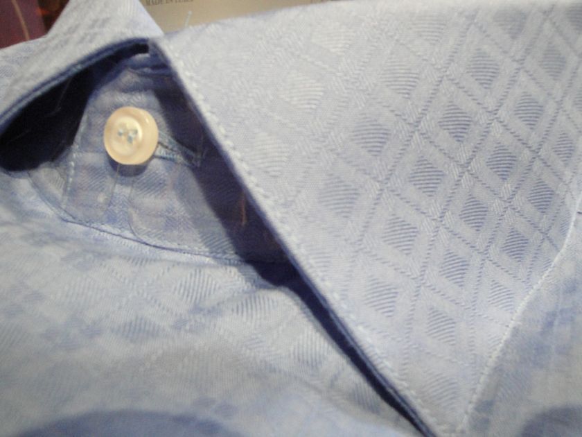 BRANDOLINI SHIRT SPREAD FRENCH BLUE DIAMOND FRENCH CUFF  