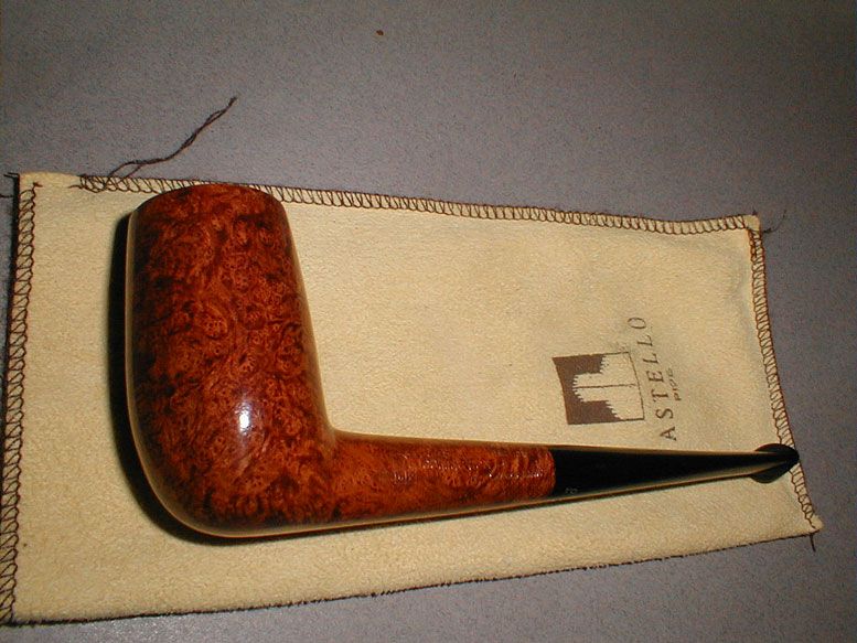 Castello Collection Occhio di Pernice Bent Billiard Pipe * Mint 