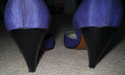 CASADEI LAVENDER RIBBED SILK DSORAY PUMP ITALY SZ 7/37  