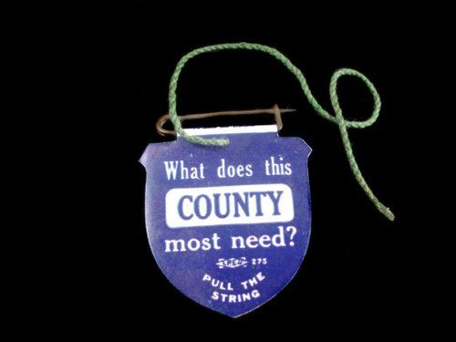 SMITH FOR SHERIFF ~ CELLULOID BADGE ~ PULL THE STRING  