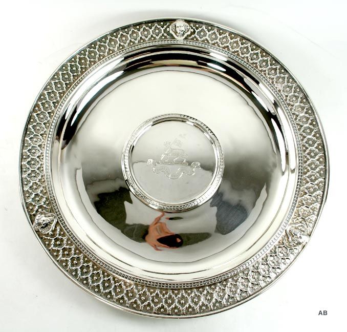   ELKINGTON VICTORIAN STERLING SILVER CHARGER/SERVING PLATTER  