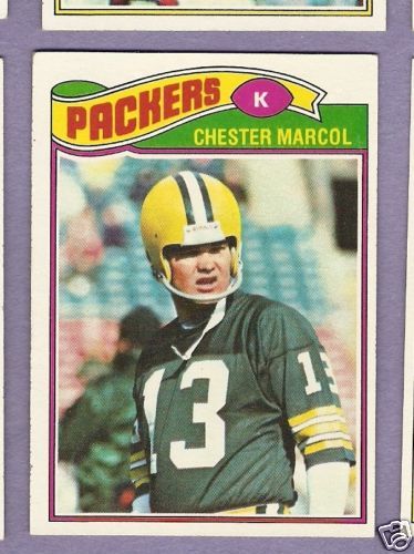 1977 Topps FB #323 Chester Marcol/Packers EX/EX+  