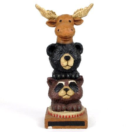 Cabin Animal Totem Yard Garden Home Decor Statue  