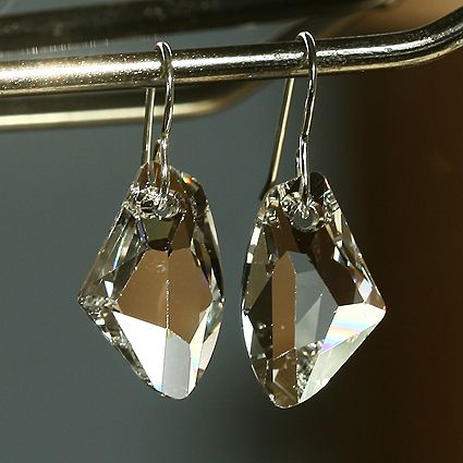 Swarovski Clear Galactic Crystal Simple Earrings  