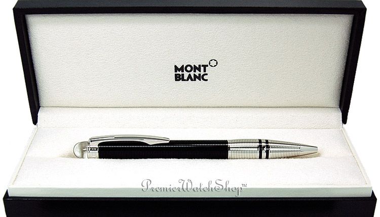 Pen comes with Montblanc storage case and instruction booklet.