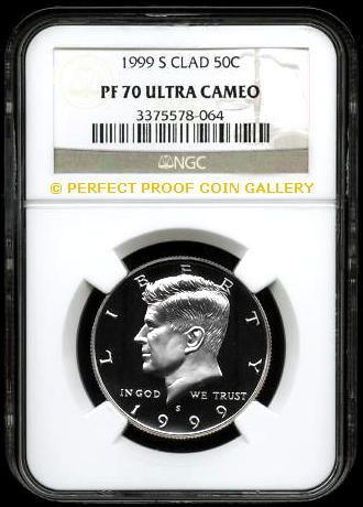 NGC PF70 UC 1999 S CLAD KENNEDY HALF PF 70  