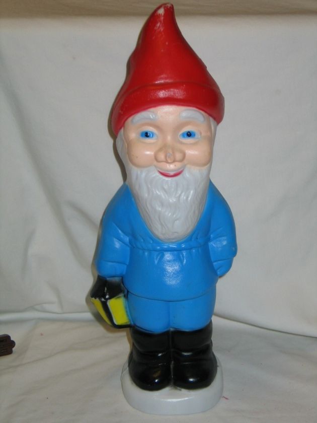 Vintage Christmas Union Plastic Lighted Pixie Elf Garden Gnome 