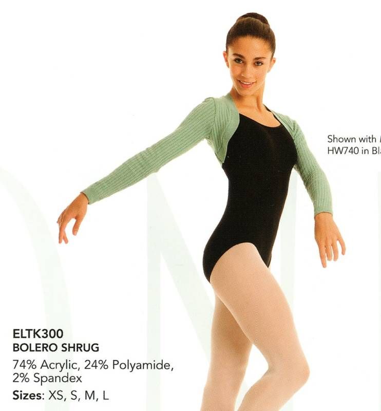 NWT BALLET SHRUG HARMONIE COLORS DANCE ADULT BLK PK  