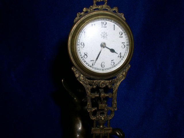 Rare attractive Copper Kangaroo Swing Machine Clock  