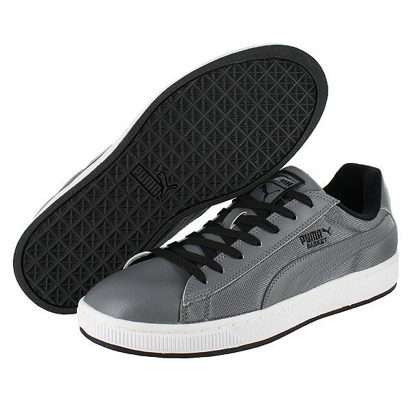 PUMA BASKET 2 GRAY BLACK MENS US SIZE 8, UK 7  