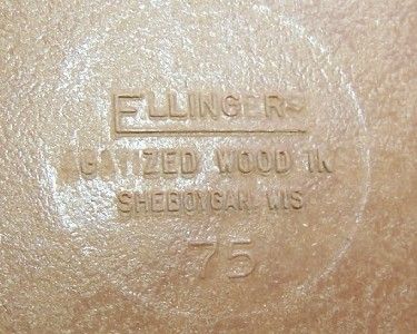 PAIR OF ELLINGERS AGATIZED WOOD 7.5 SERVING BOWLS  