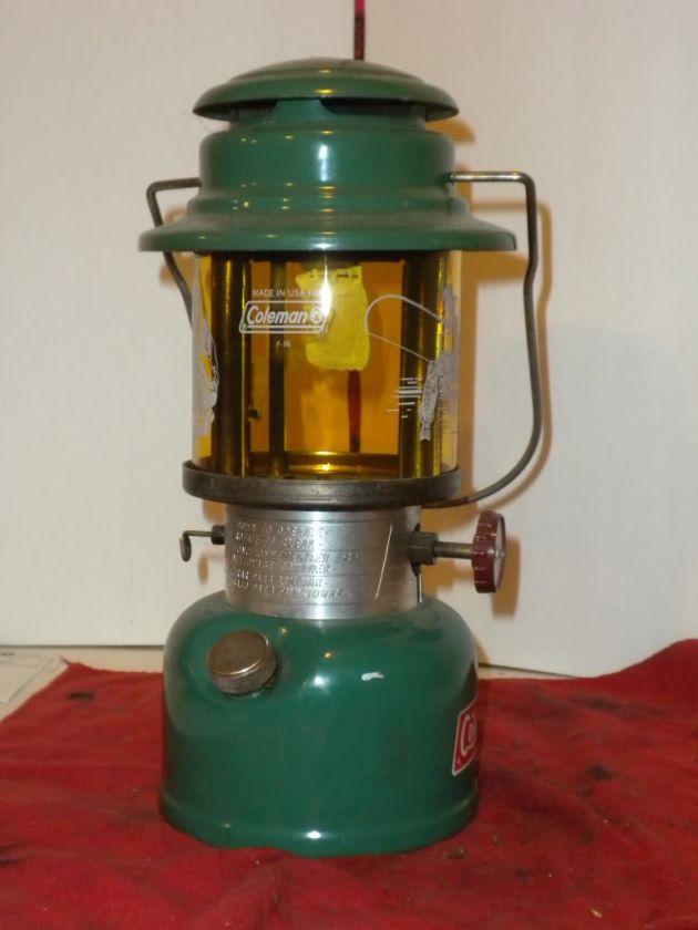 COLEMAN CANADA 335 LAMP LANTERN NOVEMBER 1973 WITH AMBER SPORTSMAN 