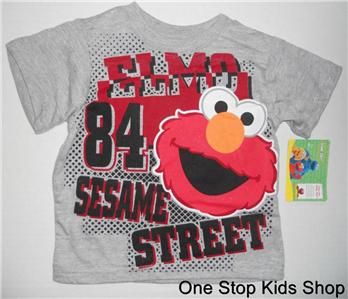   Toddler Boys 2T 3T 4T Short Sleeve SHIRT Tee Top SESAME STREET  