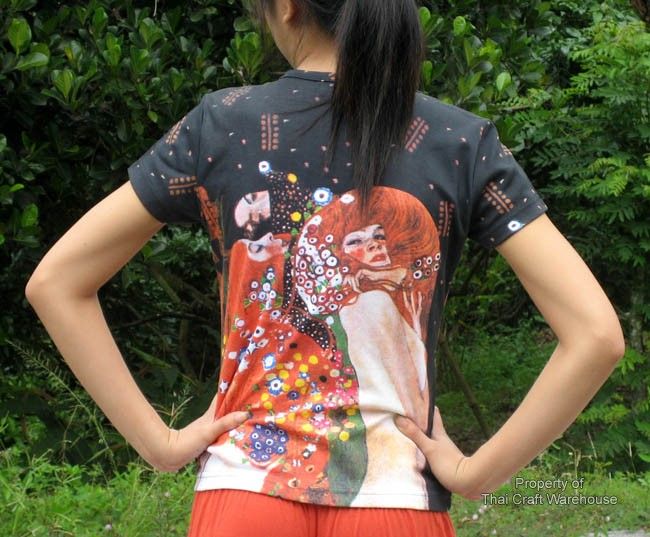 Water Serpents II by Gustav Klimt Ladies sz S T Shirt  