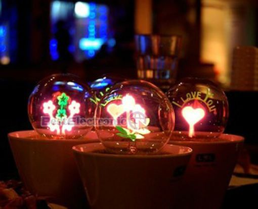 NEW Romantic Beautiful Flowe LED Fireworks Night Lamp Light  