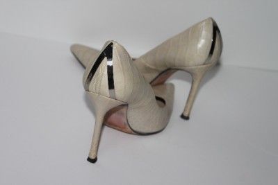 VERSACE Croco Leather Heels Pumps Shoes Size 38  