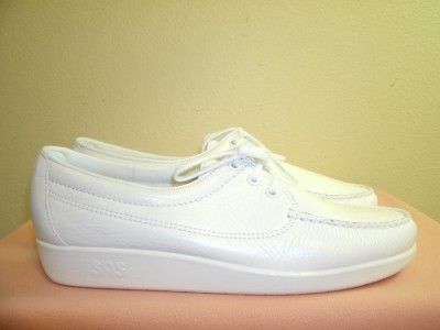 SAS WHITE LEATHER LACE UP OXFORDS SHOES SIZE 12 MENS/ BRAND NEW 