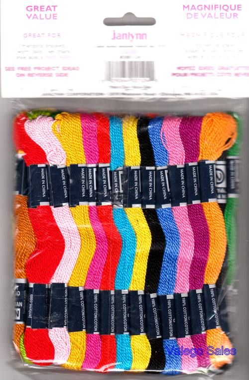 Janlynn CRAFT THREAD VALUE PACK PASTELS 36 Skeins Sale #3001 24 