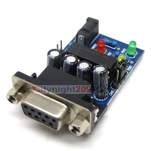 RS232 To TTL Converter MAX232EPE W/ Power + 4pcs cable  