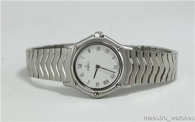   Classic SS Watch 9157111 White Roman Dial Excellent Condition~  