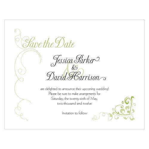 24ct WEDDING PERSONALIZED UNIQUE SAVE THE DATE CARDS 068180010950 