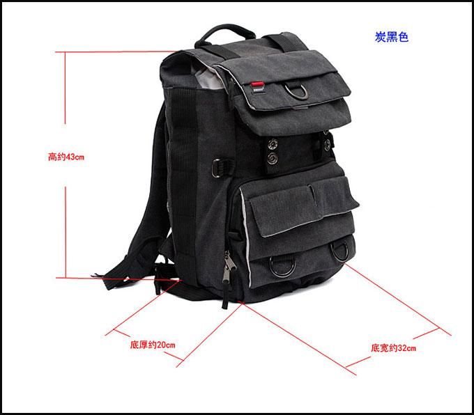 A5198 Canvas DSLR Camera Rucksack Laptop Outdoor Backpack Bag Canon 