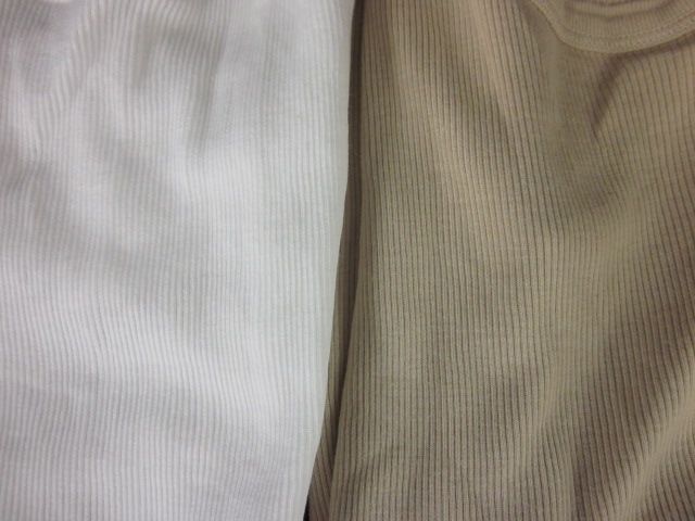 LOT 2 SPLENDID RIPCOSA Beige White Ribbed Tank Tops M L  