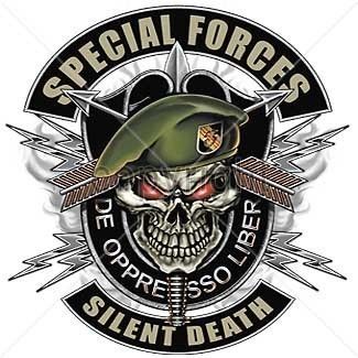 Special Forces T Shirt De Oppresso Liber Silent Death Military Skull on ...