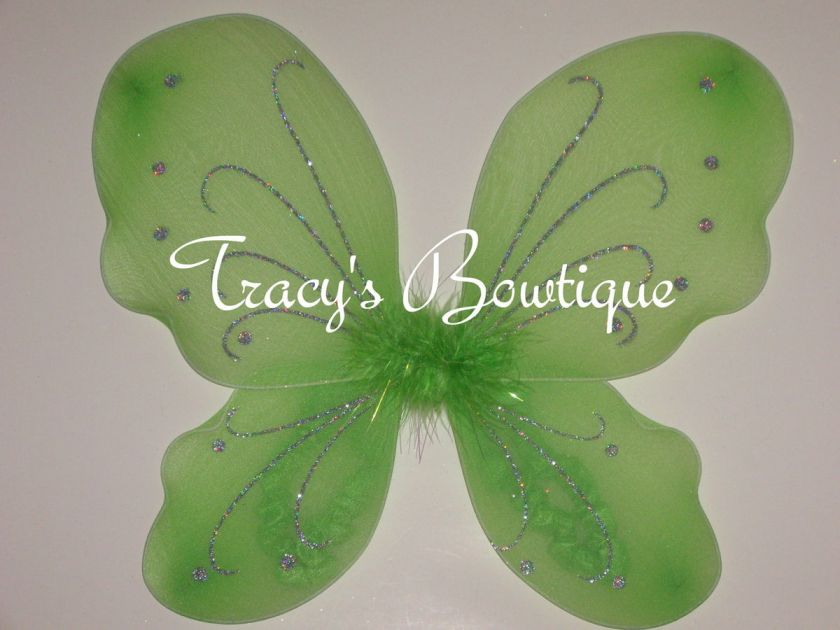 Lime Butterfly Fairy Angel Wings Dress Up Princess Costumes Party 