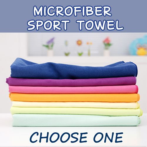 TOWEL] KOREA Microfiber Sports Gym Swimming Towel 1PCS  