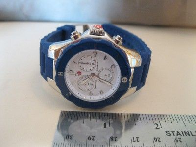   MICHELE Blue Jelly Bean Ladies Tahitian Chronograph Fashion Watch NWT