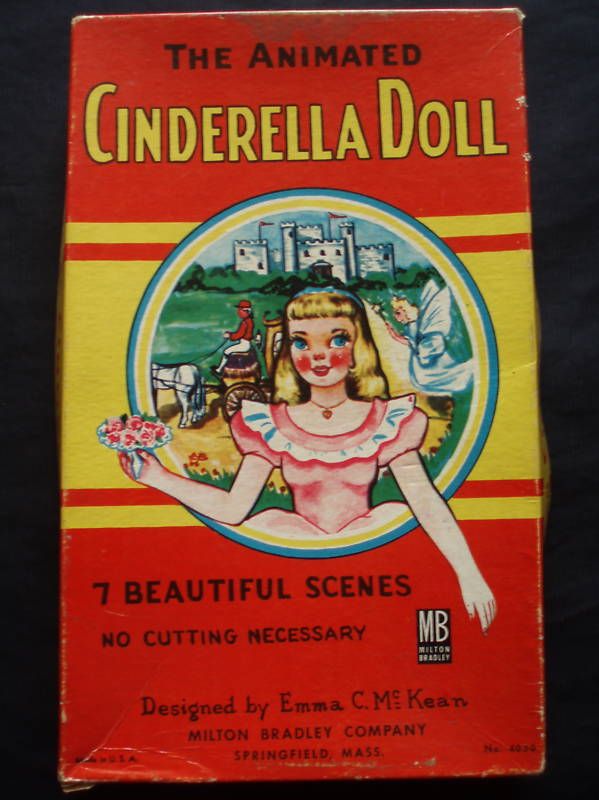 MIlton Bradley CINDERELLA Paper DOLL Emma C Mckean CIB  