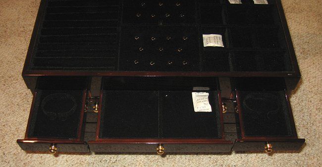 NEW Dark Oak 8 Drawer Large Jewelry Chest Box  