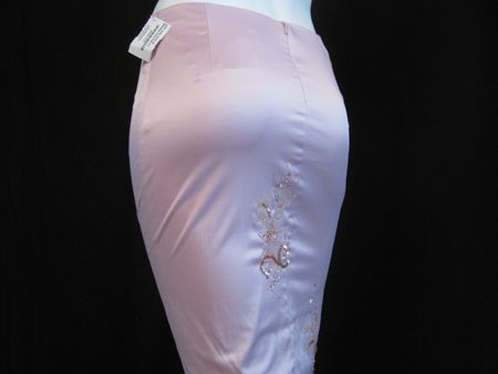 398 Mandalay Skirt Stretchy Embroidered Pink 4 S #0007SK  