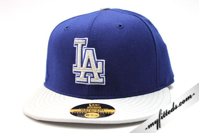 Los Angeles Dodgers Gray Under Brim New Era Fitted Cap  