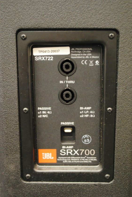 JBL SRX722 Dual 1200w 12 2 Way Loudspeakers (pair)  