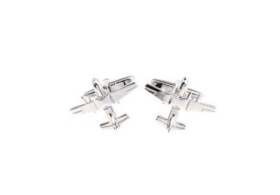 CUFFLINKS SILVER BOMBER JET FIGHTER PLANE PILOT ARMY NAVY MARINES AIR 