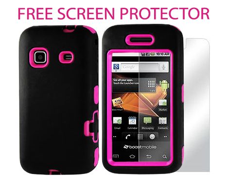 Hybrid Hard Skin Case Cover For Samsung Galaxy Prevail M820 Precedent 