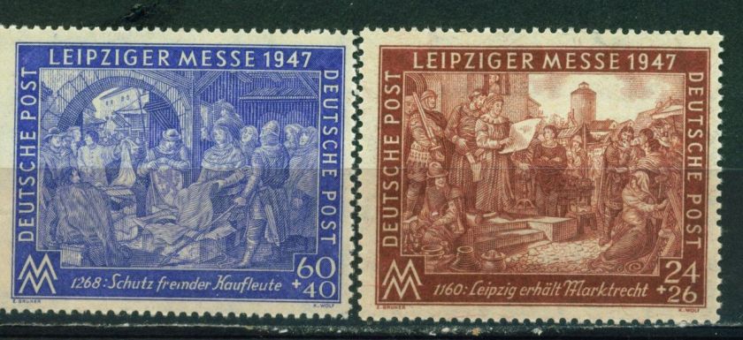 Germany Famous Paintings Leipzig Fair set 1947 MNH  