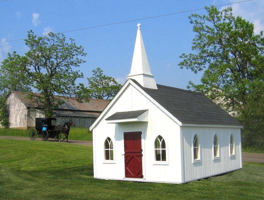   Childrens Wood Playhouse Kit w/ Floor (Cottage 8x8 LCC WPNK)  