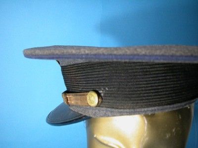 VINTAGE MILITARY SCHOOL HAT LA SALLE METAL BADGE NICE   