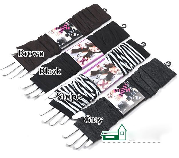 New Arm Warmer Womens Kint Fingerless Gloves 32cm A303  