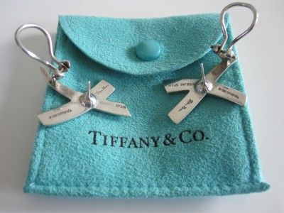   & Co. Sterling Picasso LARGE 1 X Kiss Earrings With Pouch  